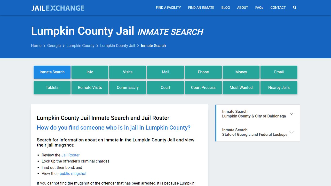 Inmate Search: Roster & Mugshots - Lumpkin County Jail, GA